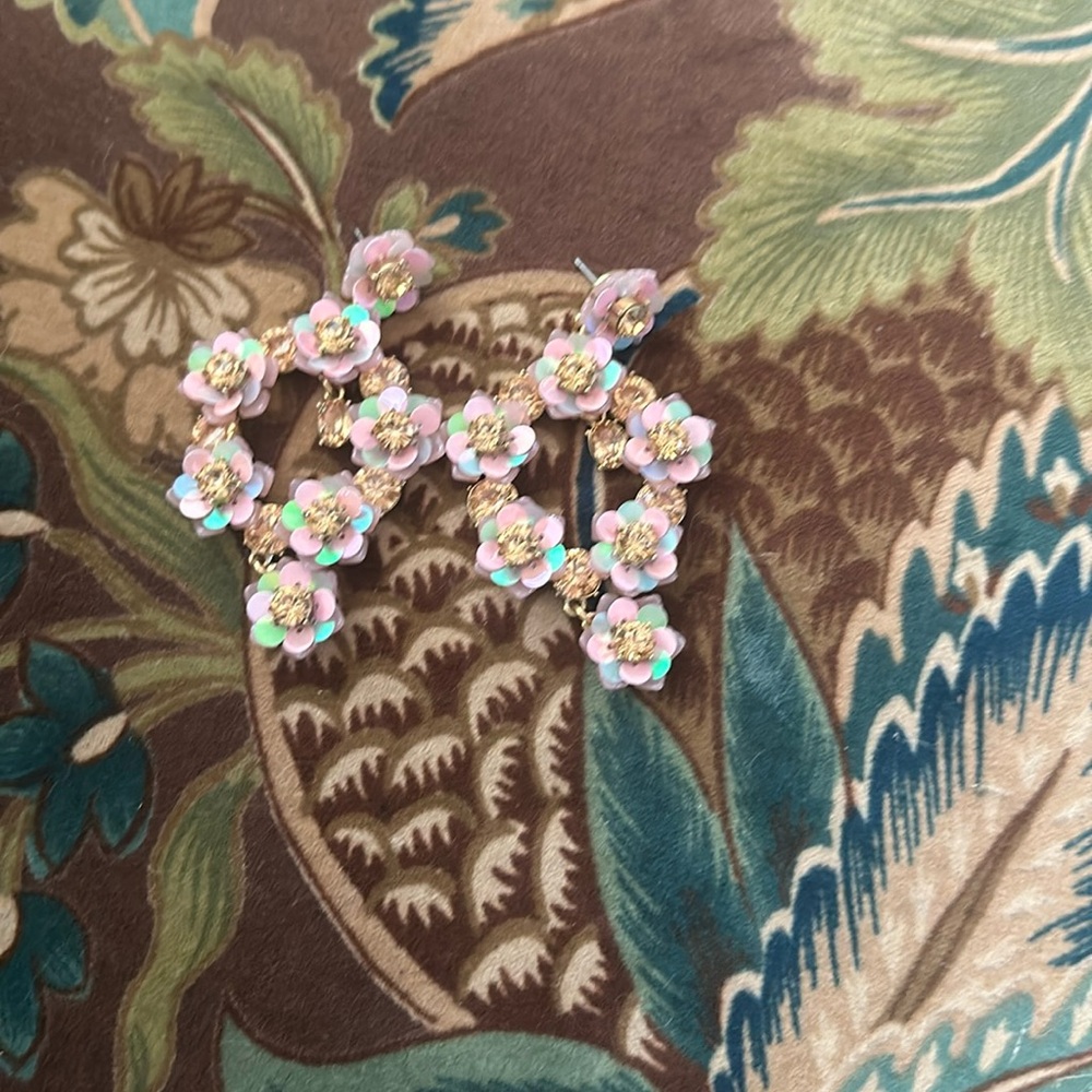 Gorgeous pink j crew pierced earrings
